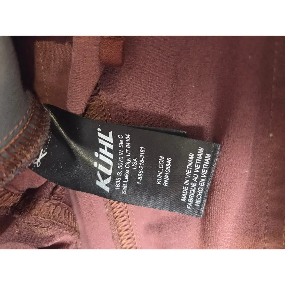 KUHL Women’s Rust Solid Cargo Pants w/ Pockets Button-Zip Closure Size 10